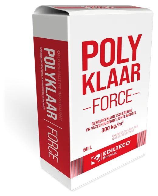POLYKLAAR FORCE – Gebruiksklare isolerende en vezelhoudende lichte mortel